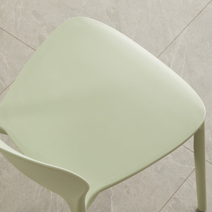 Stackable Plastic Armless Dining Chairs Indoor Scandinavian Side Chair