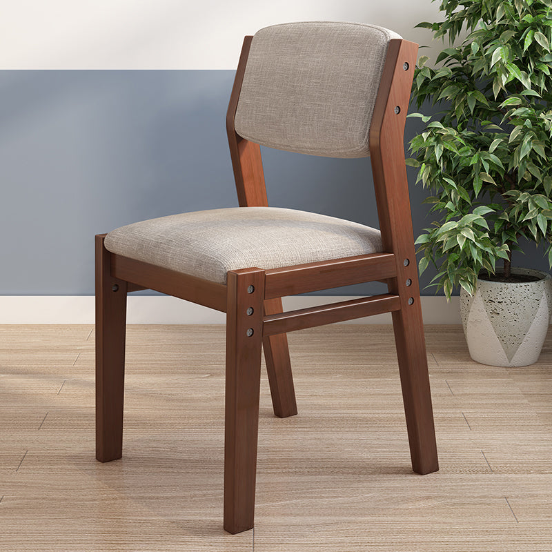 Wood Scandinavian Style Dining Chairs Home Open Back Dining Side Chair with Arm