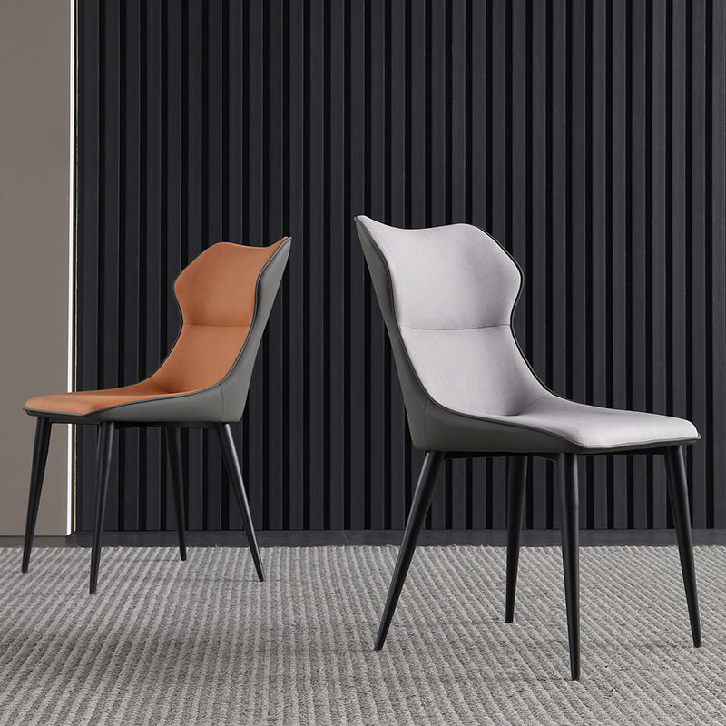Contemporary Metal Dining Room Armless chairs Upholstered Side Chairs for Home Use