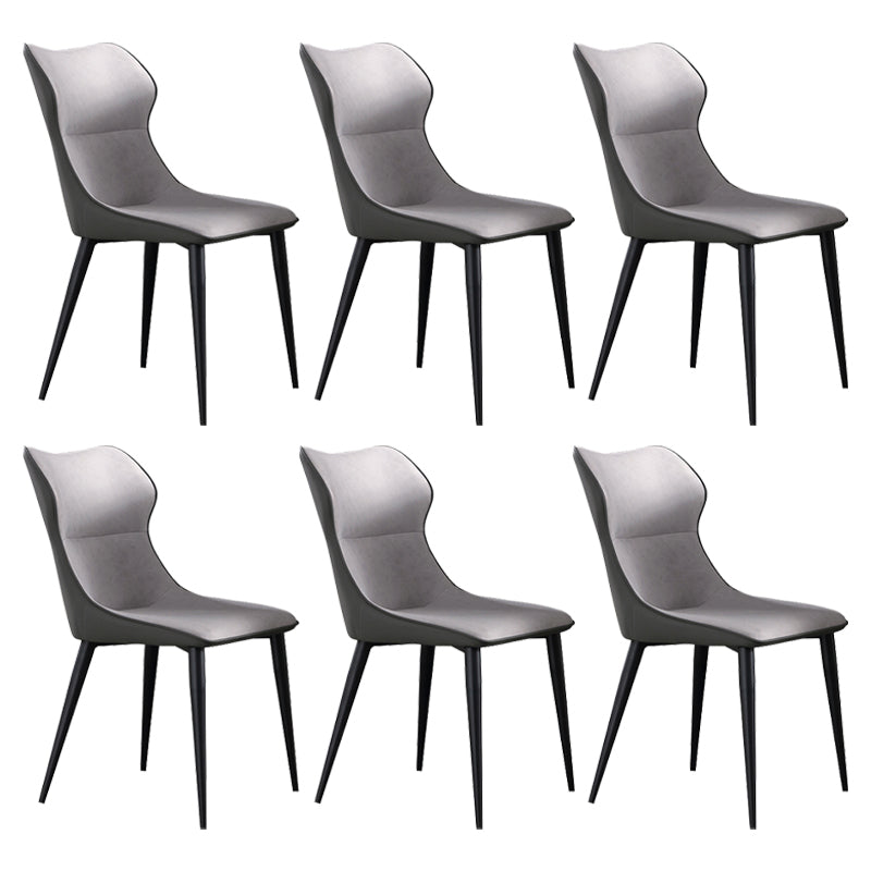 Contemporary Metal Dining Room Armless chairs Upholstered Side Chairs for Home Use