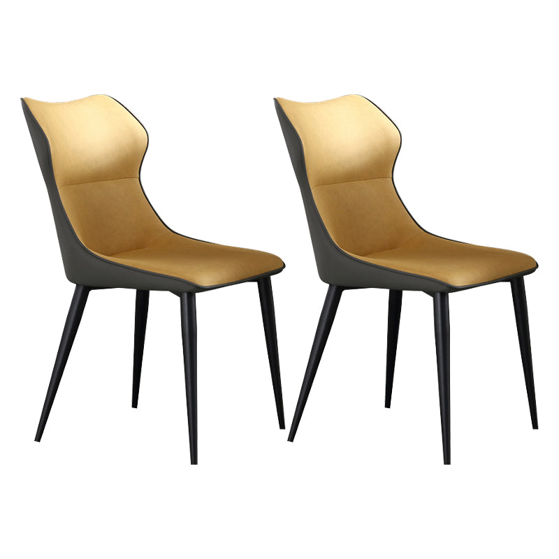 Contemporary Metal Dining Room Armless chairs Upholstered Side Chairs for Home Use