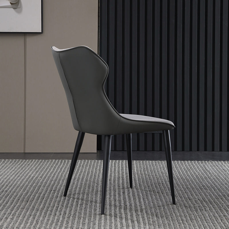 Contemporary Metal Dining Room Armless chairs Upholstered Side Chairs for Home Use