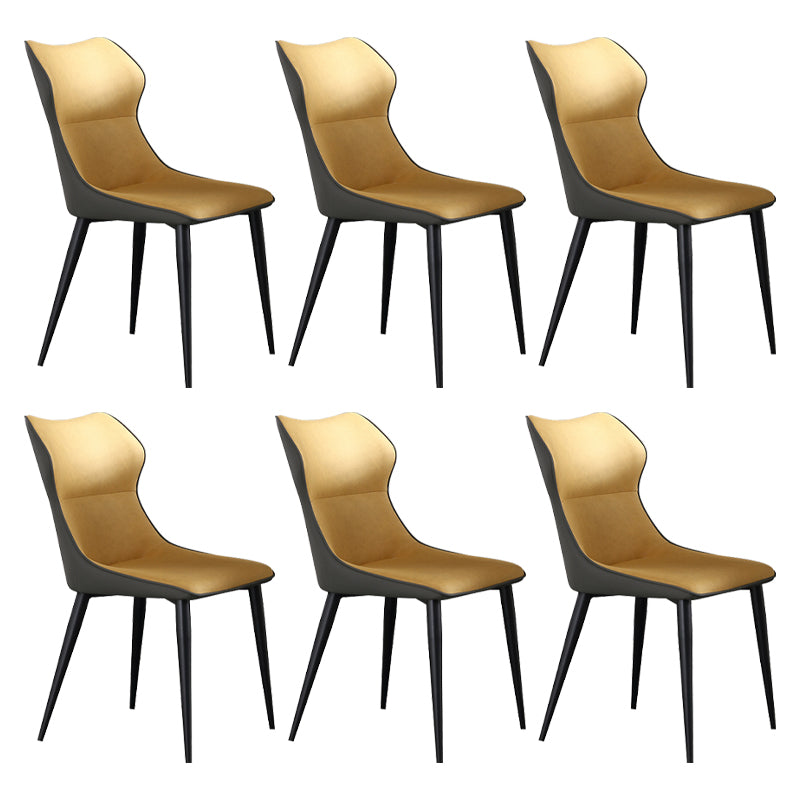 Contemporary Metal Dining Room Armless chairs Upholstered Side Chairs for Home Use