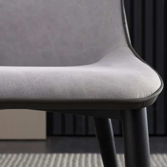 Contemporary Metal Dining Room Armless chairs Upholstered Side Chairs for Home Use