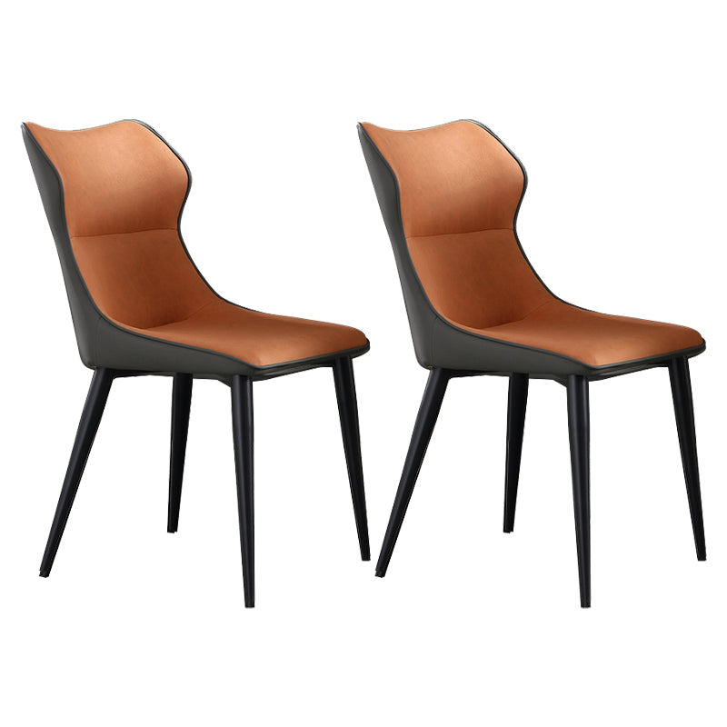 Contemporary Metal Dining Room Armless chairs Upholstered Side Chairs for Home Use