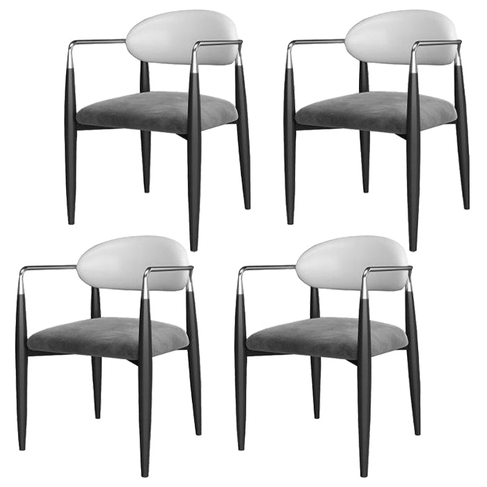Chaise de salle à manger de salle à manger à manger en métal contemporain pour la cuisine