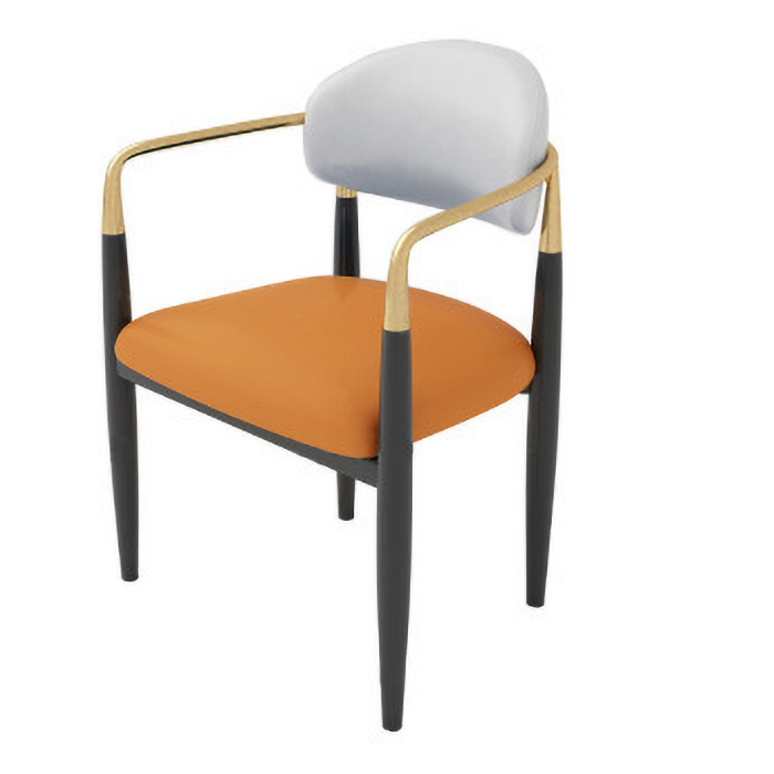 Chaise de salle à manger de salle à manger à manger en métal contemporain pour la cuisine