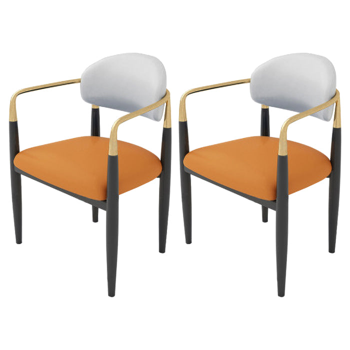 Chaise de salle à manger de salle à manger à manger en métal contemporain pour la cuisine