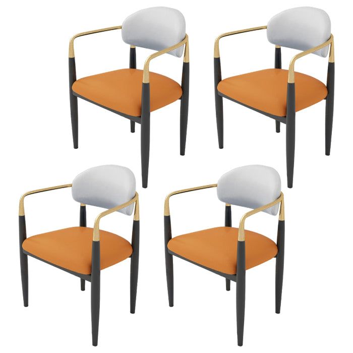 Chaise de salle à manger de salle à manger à manger en métal contemporain pour la cuisine
