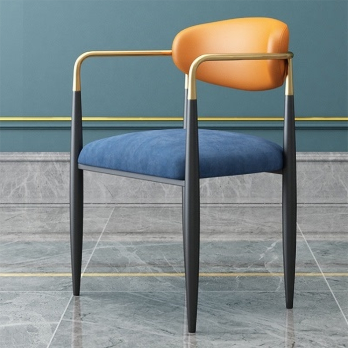 Chaise de salle à manger de salle à manger à manger en métal contemporain pour la cuisine