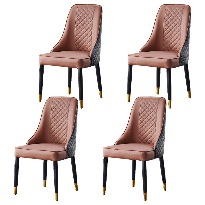 Scandinavian Style Wood Dining Chairs Dining Room Armless Parsons Chair