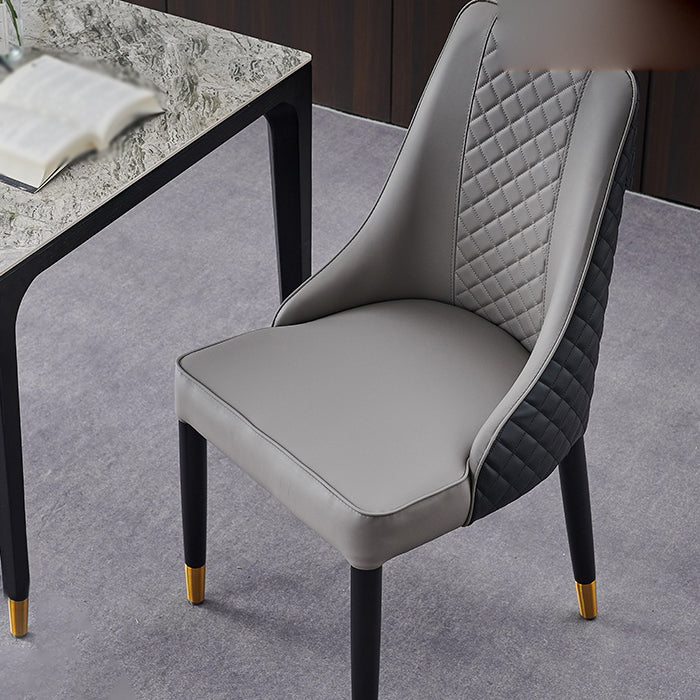 Scandinavian Style Wood Dining Chairs Dining Room Armless Parsons Chair