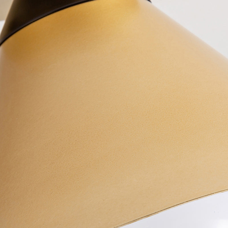 1 Head Golden Ceiling Flush Mount Light with Cone Metal Shade Minimalist Flushmount Ceiling Lamp for Kitchen