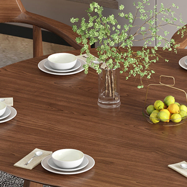 Mesa de comedor informal de pedestal doble redondo Mesa de madera de madera sólida de ashwood