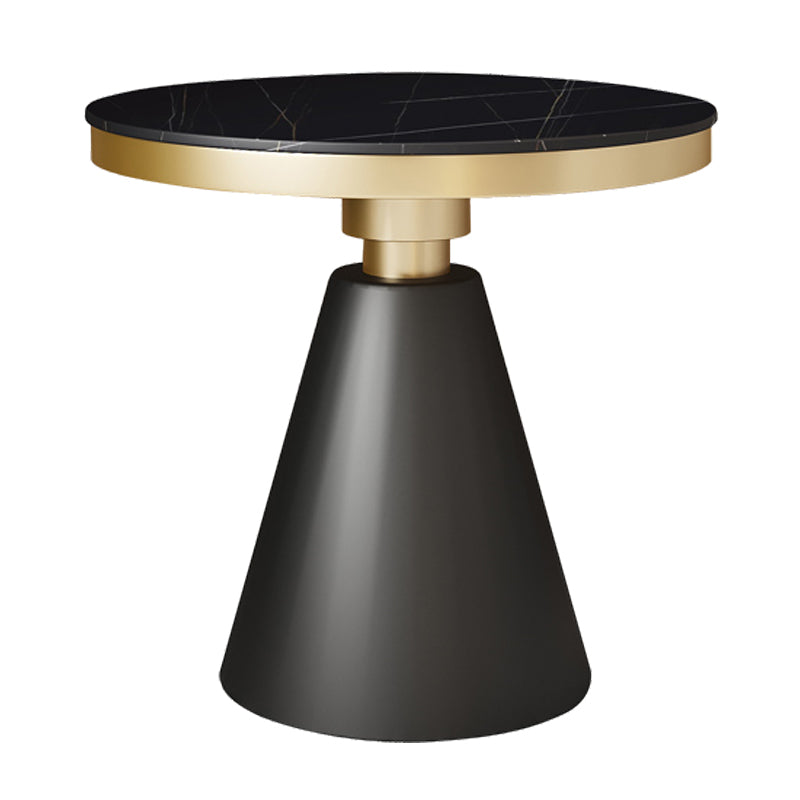 Style contemporain rond Table à manger piédestal meubles en pierre pour salle à manger