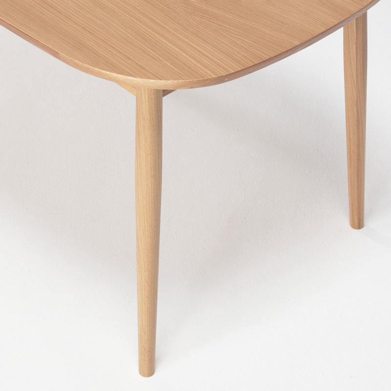 Simplicity Kitchen Solid Wood Dining Table Oval Shape Dining Table with 4 Legs Base