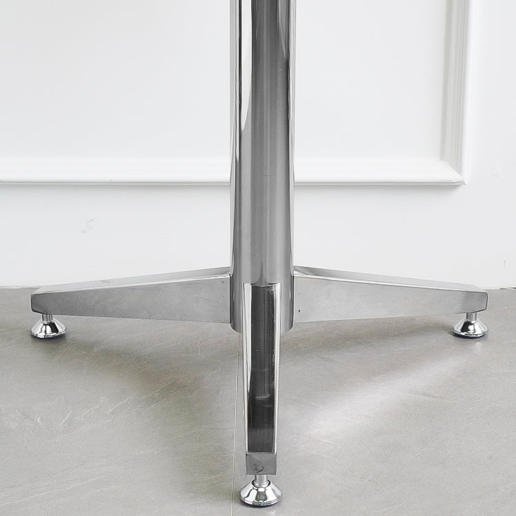 Round Tripod Dining Site Table Contemporary Tempered Glass Dinette Table