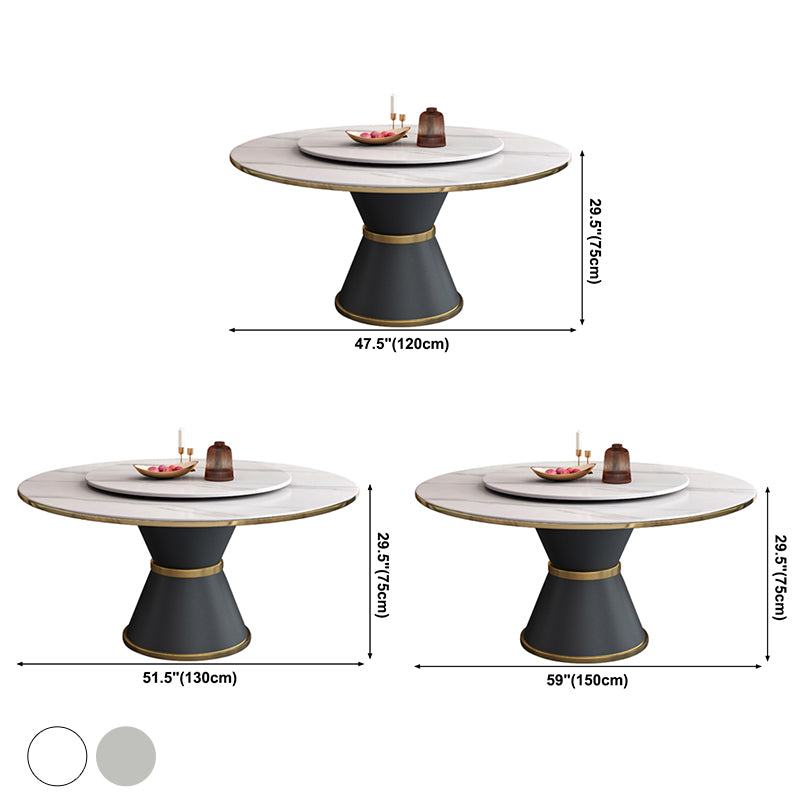 Table à manger en pierre entrée en métal moderne en métal pour cuisine et salle à manger