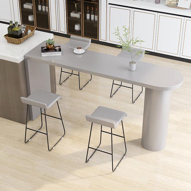 Eigentijdse eettafel dennen vaste houten tafel met dubbele voetstuk voor eetkamer