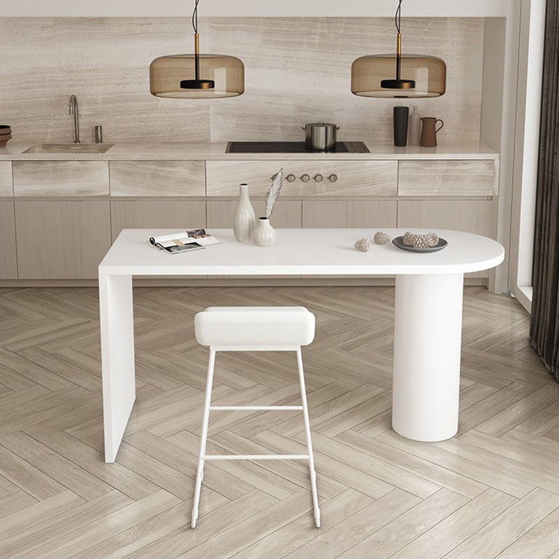 Eigentijdse eettafel dennen vaste houten tafel met dubbele voetstuk voor eetkamer