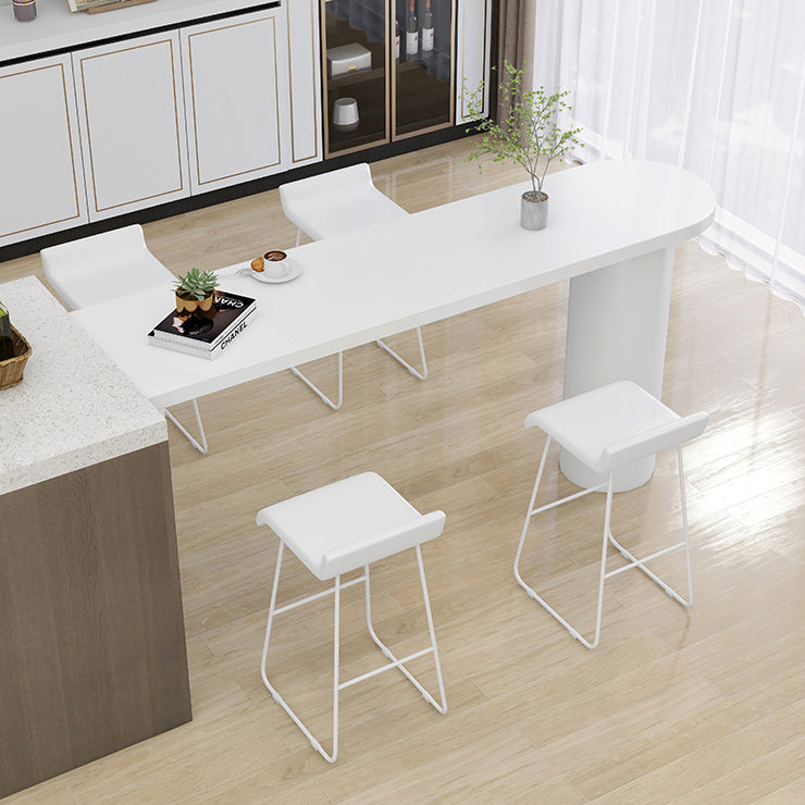 Eigentijdse eettafel dennen vaste houten tafel met dubbele voetstuk voor eetkamer