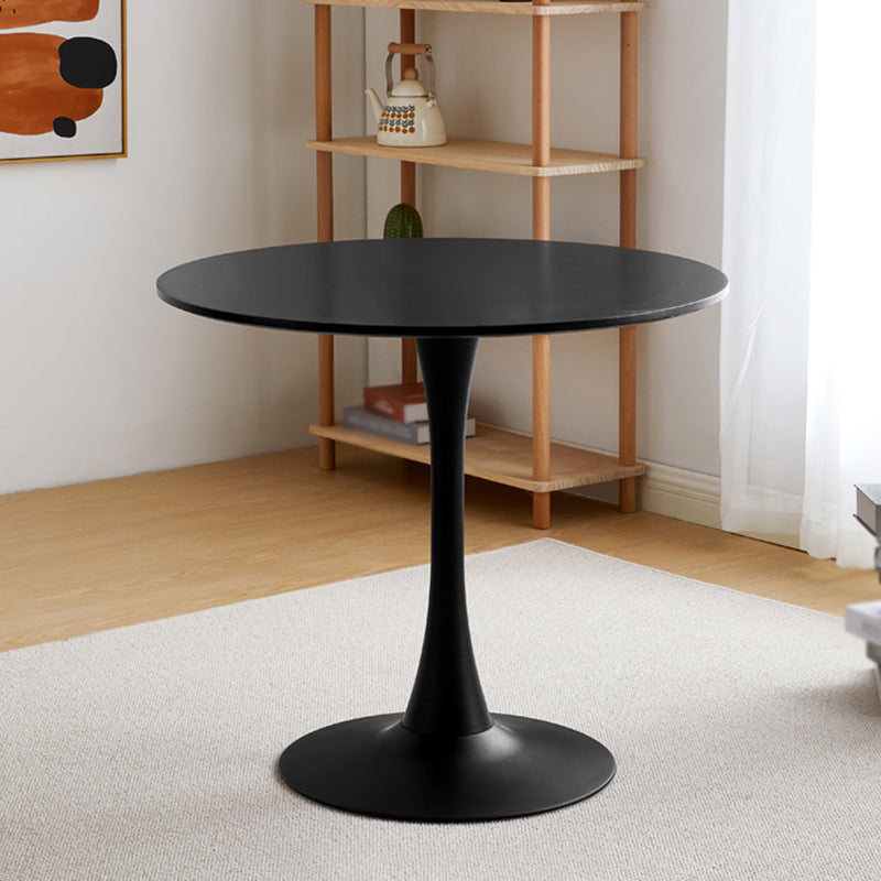 Eenvoudige stijl huis vaste houten eettafel ronde vormtafel met tulpbasis