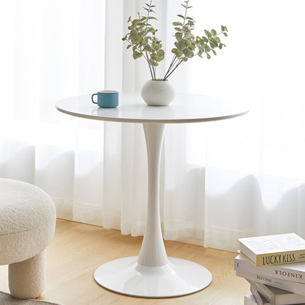 Eenvoudige stijl huis vaste houten eettafel ronde vormtafel met tulpbasis