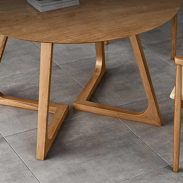 Round Pedestal Dining Site Table Contemporary Furniture with Pine Solid Wood