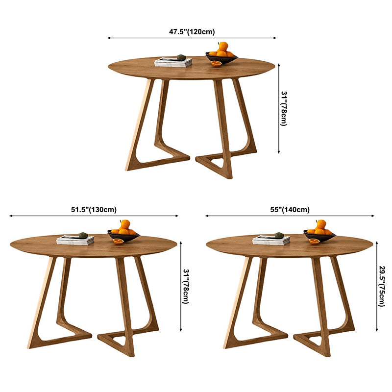 Round Pedestal Dining Site Table Contemporary Furniture with Pine Solid Wood