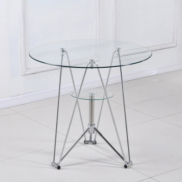 Table de salle à manger de cuisine de style moderne table ronde avec base en métal
