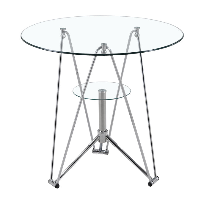 Table de salle à manger de cuisine de style moderne table ronde avec base en métal