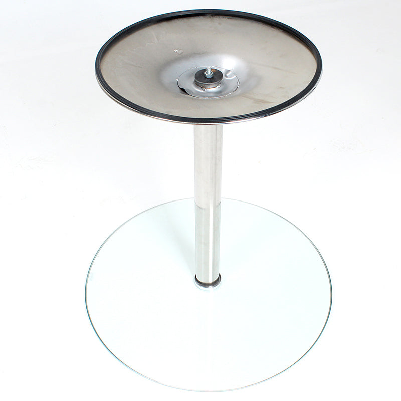 Round Tulip Base Contemporary Dining Table Three-Color Fixed Table of Glass