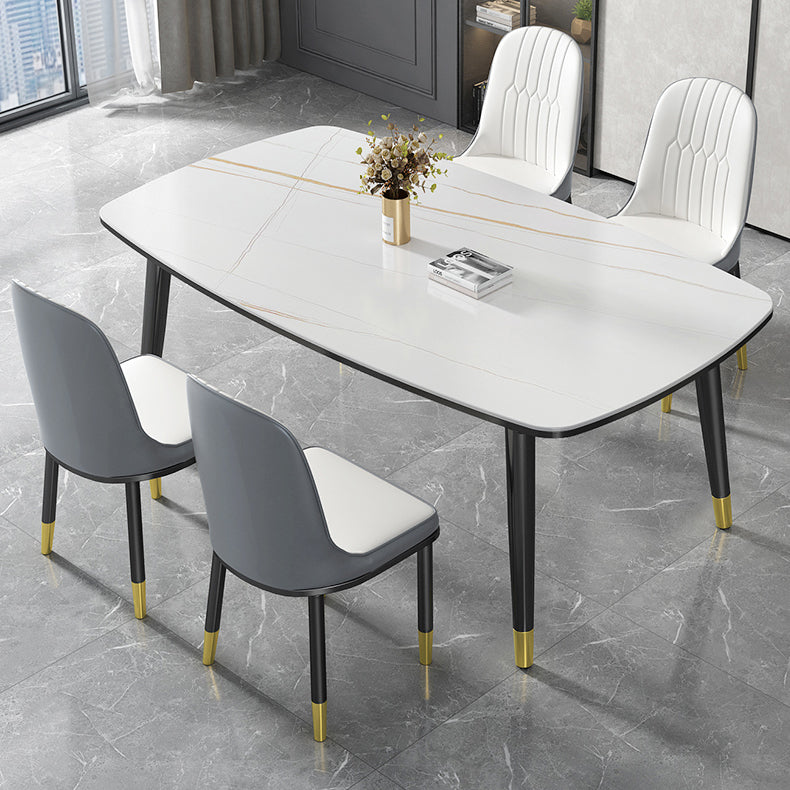 Modern Sintered Stone Standard Dining Table Rectangle Shape Dining Table for Kitchen