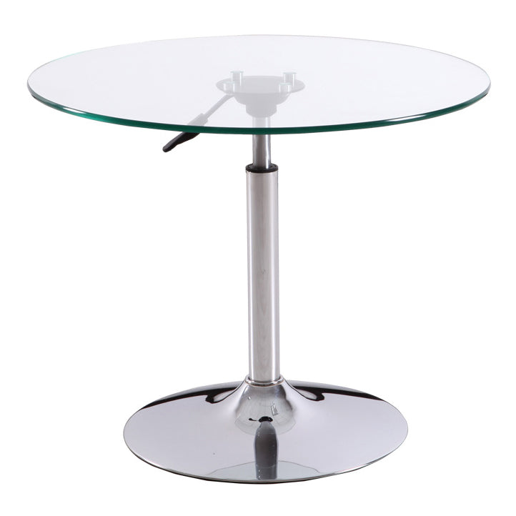 Modern Round Dining Room Table Tempered Glass Table with Pedestal Base for Home Kitchen Dinner