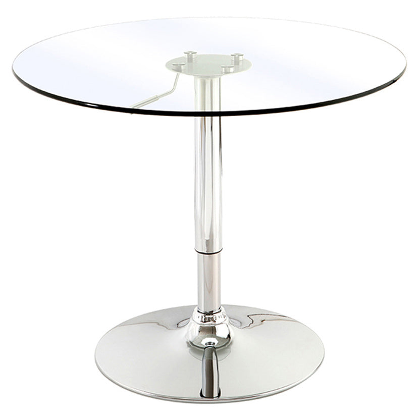 Modern Round Dining Room Table Tempered Glass Table with Pedestal Base for Home Kitchen Dinner