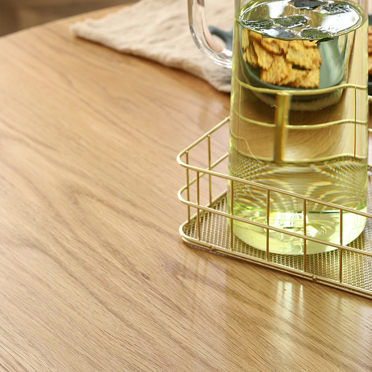 Round 4-foot Dining Table Oak Solid Wood Furniture for Dining Room Home