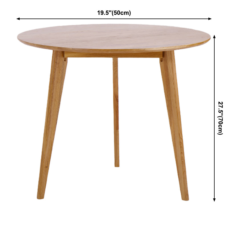 Round 4-foot Dining Table Oak Solid Wood Furniture for Dining Room Home