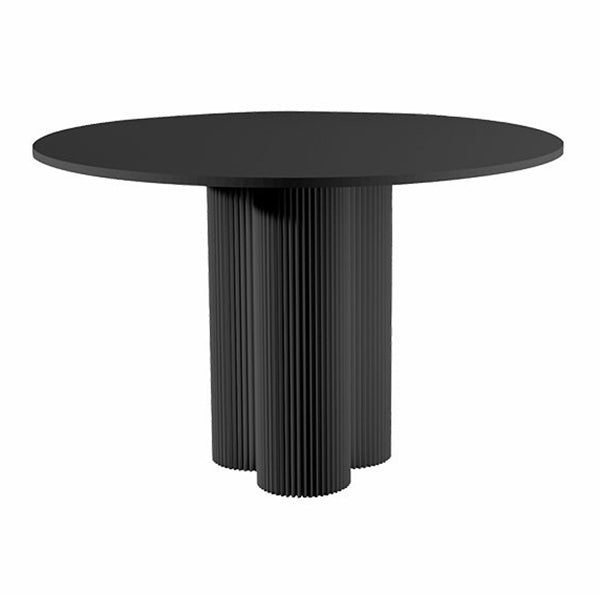 Modern Solid Wood Kitchen Dining Table Round Shape Standard Dining Table with 3 Legs Base