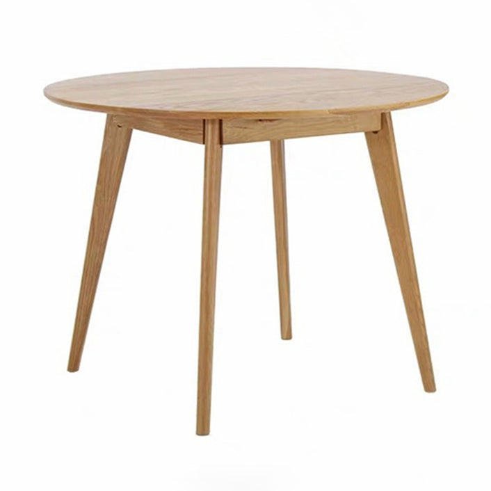 Solid Wood Tripod Base Dining Table Simplicity Style Round Dinette Table