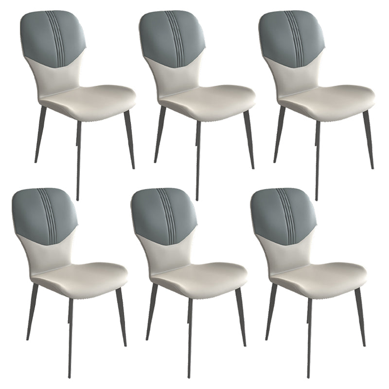 Contemporary Style Metal Dining Chairs Wingback Side Chairs for Kitchen