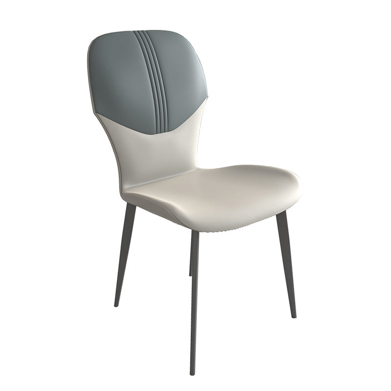 Contemporary Style Metal Dining Chairs Wingback Side Chairs for Kitchen