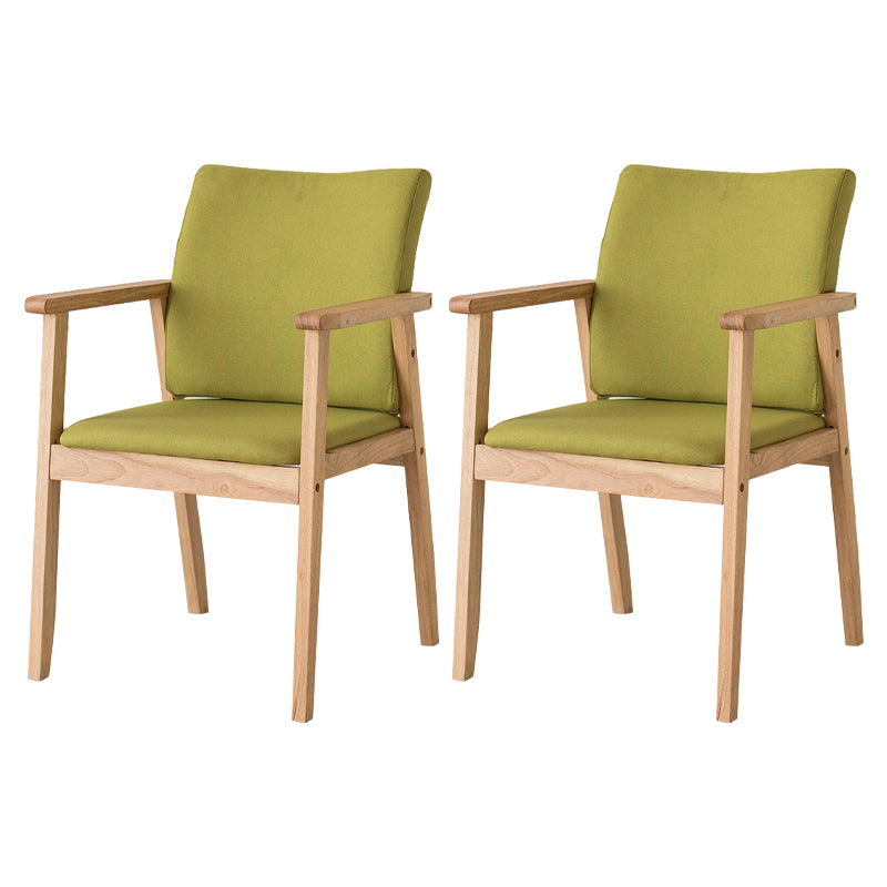 Chaise contemporaine en bois d'hévéa à dossier solide, chaise de salle à manger en bois au fini mat avec pieds naturels