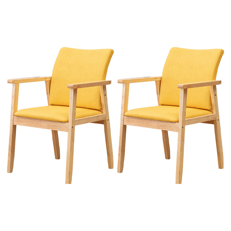 Chaise contemporaine en bois d'hévéa à dossier solide, chaise de salle à manger en bois au fini mat avec pieds naturels