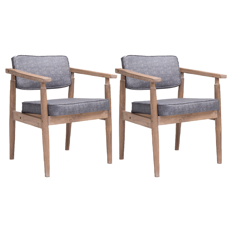 Traditional Style Rubber Wood Chairs Open Back Side Kitchen Dining Chair