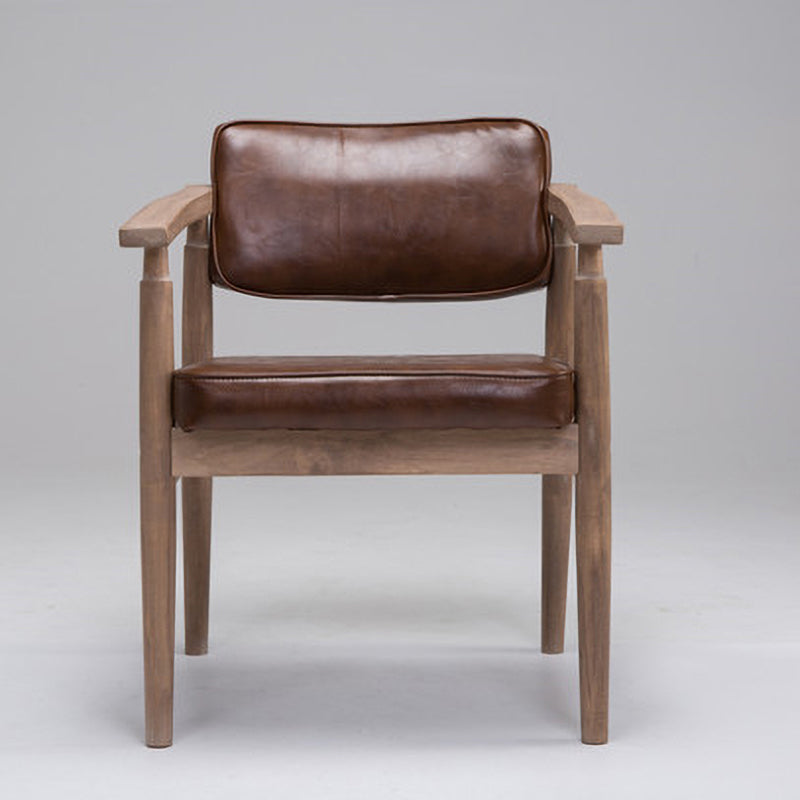 Traditional Style Rubber Wood Chairs Open Back Side Kitchen Dining Chair