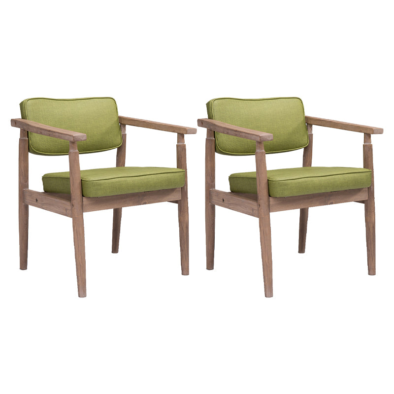 Traditional Style Rubber Wood Chairs Open Back Side Kitchen Dining Chair