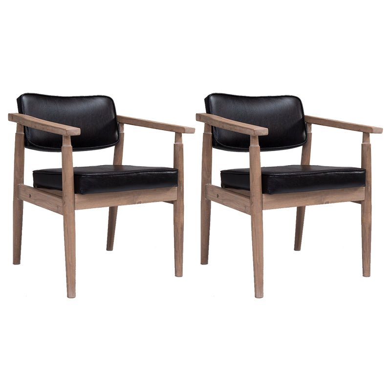 Traditional Style Rubber Wood Chairs Open Back Side Kitchen Dining Chair