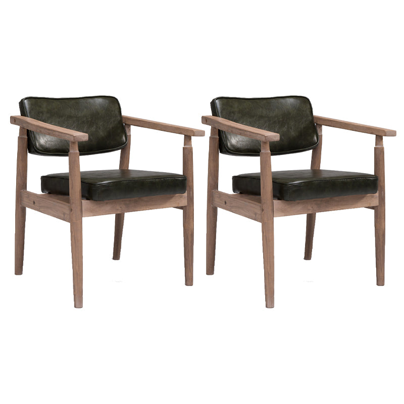 Traditional Style Rubber Wood Chairs Open Back Side Kitchen Dining Chair
