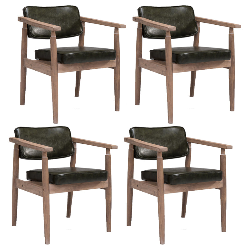 Traditional Style Rubber Wood Chairs Open Back Side Kitchen Dining Chair