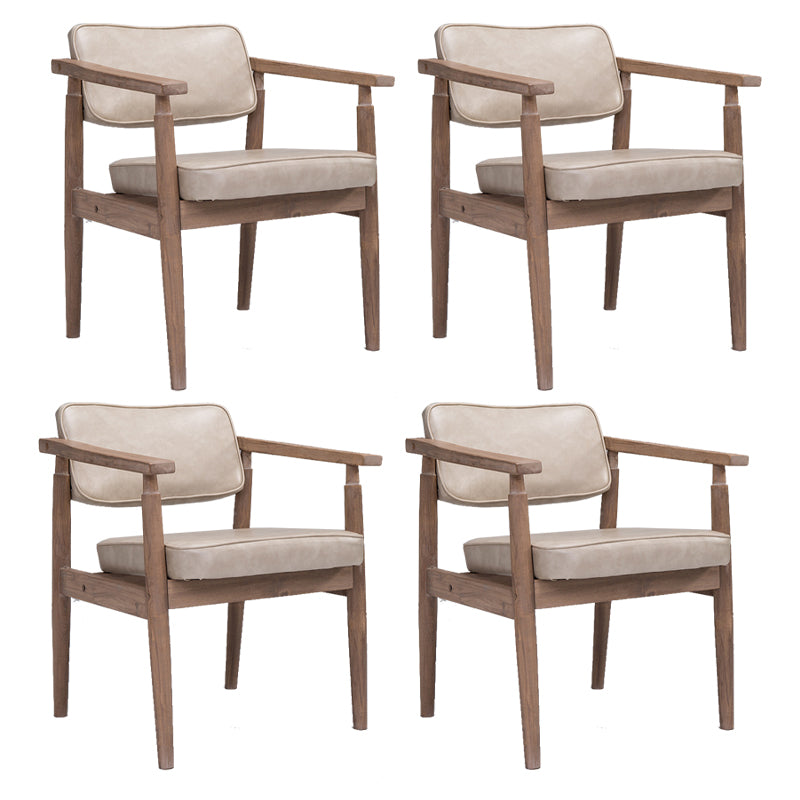 Traditional Style Rubber Wood Chairs Open Back Side Kitchen Dining Chair